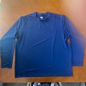 Lands' End Men's Long-Sleeve Rash Guard Swim Shirt - Navy